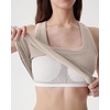 image:imageSUUKSESS Womens Padded Cotton Ribbed Tank Tops Square Neck Basic Tops  Basic Bulit in Bras Tank Tops Going Out Tank Slim Fit Sleeveless Racerback Soft BreathableKhaki